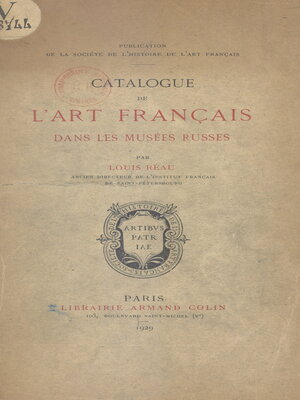 cover image of Catalogue de l'art français dans les musées russes